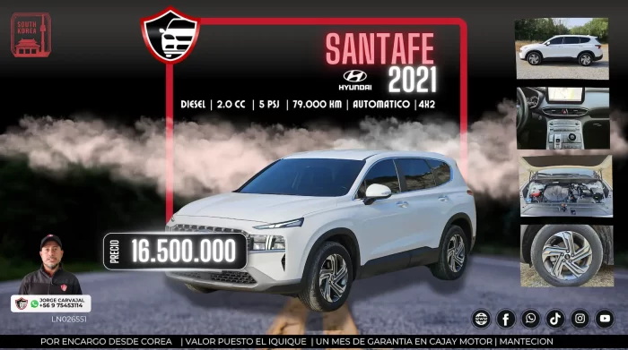 Hyundai Santa Fe 2021 blanco